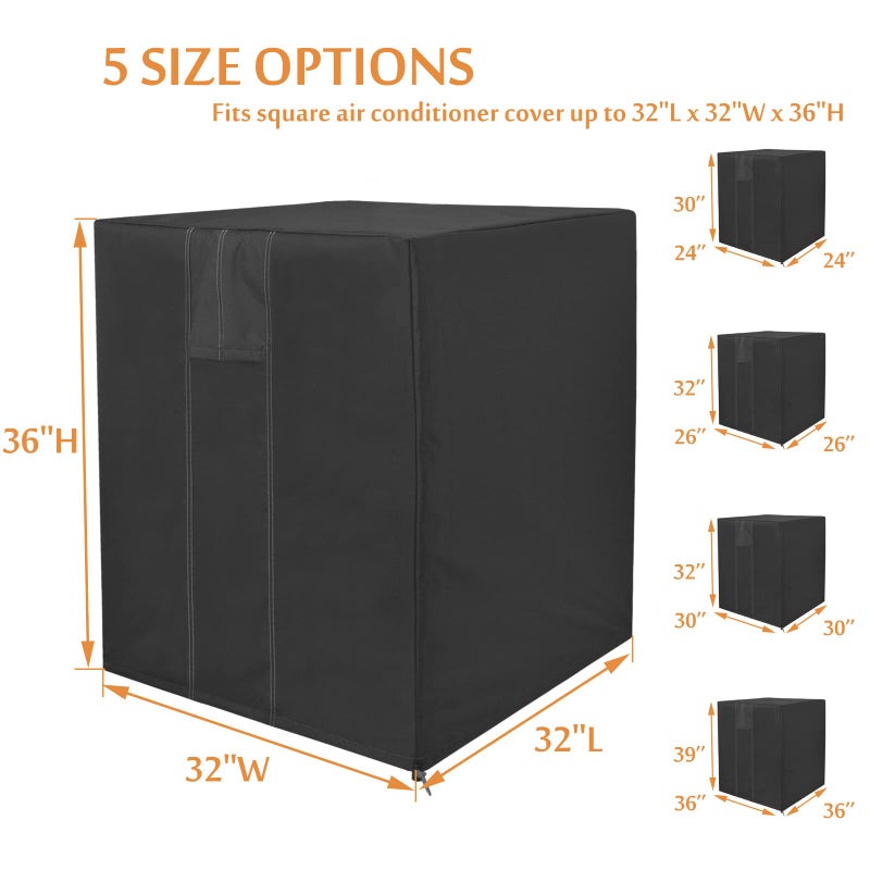 Foozet Central Air Conditioner Covers for Outside Units 32"L x 32"W x 36"H - Image 2